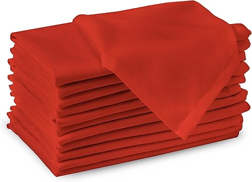 Vista 172 de Encasa XO Juego de 12 servilletas de tela color azul cobalto, 17 x 17 pulgadas, servilletas de cena de algodón de color sólido, servilletas de boda