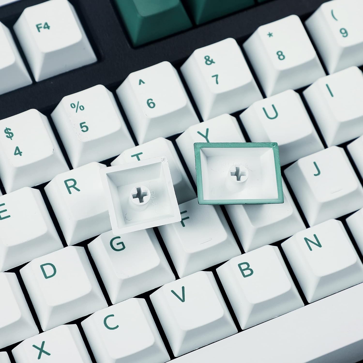 YMDK German French Italian Spain UK ISO Botanical Dye Sub Keycaps Thick PBT Cherry Profile Set for QWERTZ AZERTY MX Keyboard (Only Keycap) (Italian ISO Keycaps)