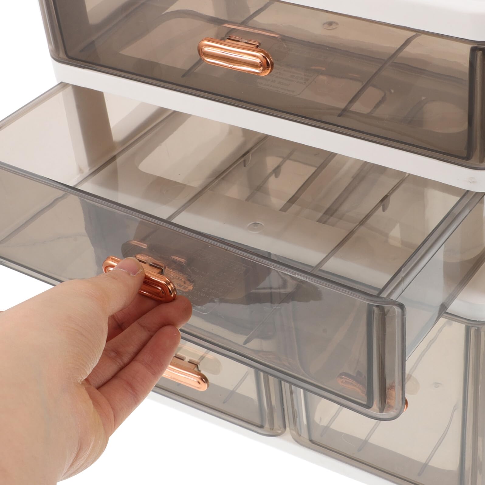 Alipis Organizer da Scrivania Trasparente con Cassetti Multi- Contenitore da Tavolo Versatile per Trucco Cancelleria e Skincare Struttura Durevole e Salvaspazio per Ufficio e Casa