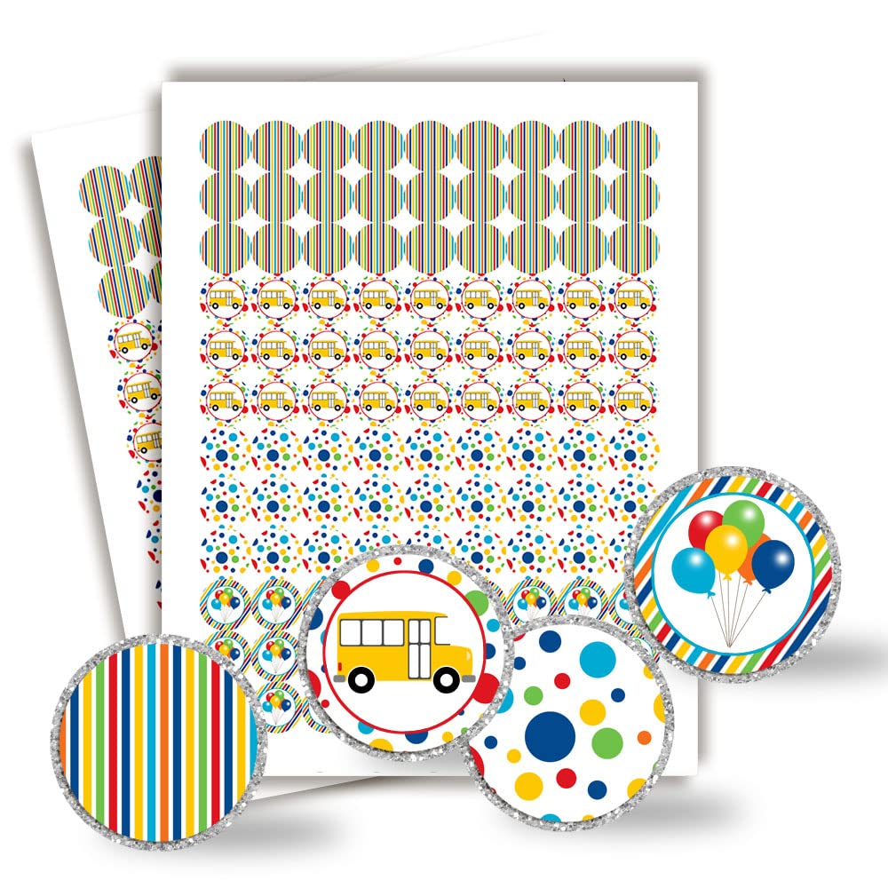 Science Lab Birthday Party Kiss Stickers – 300 Multicolor Circle Labels For Goodie Bags, Favors & Decor