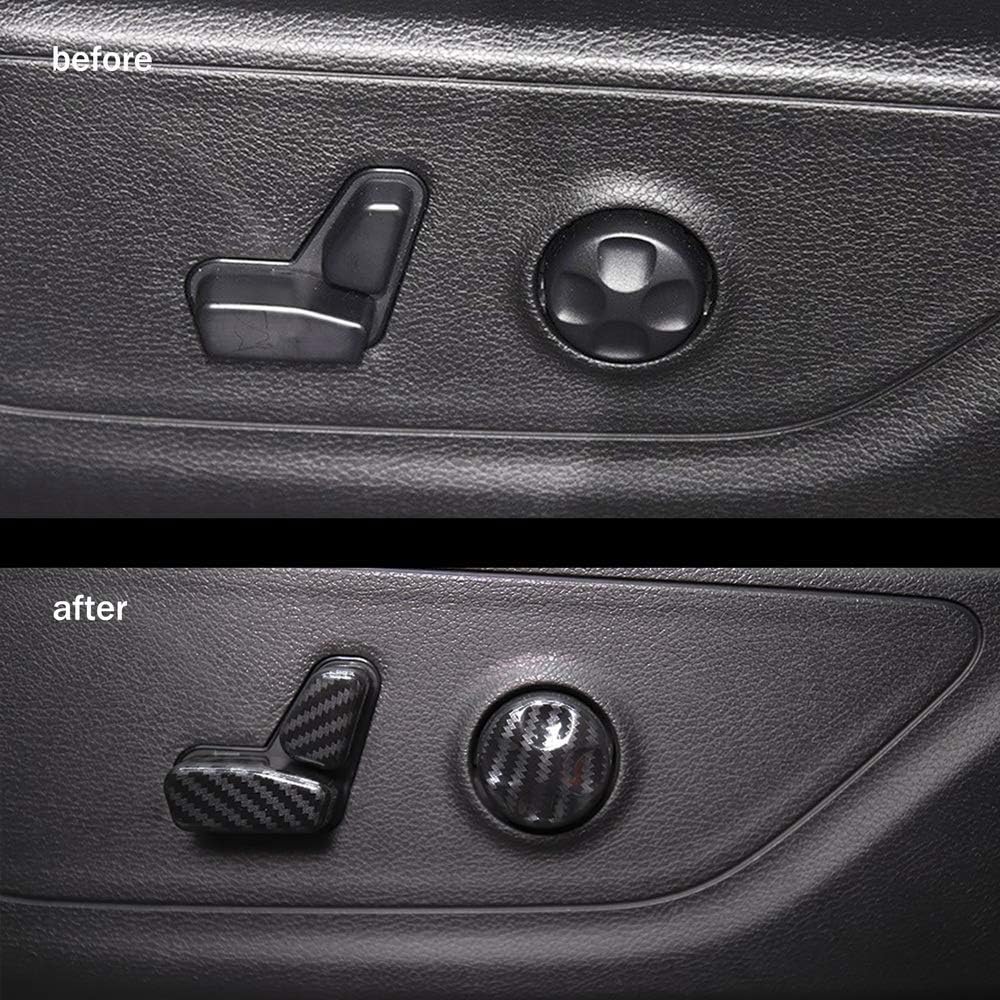 Crosselec Carbon Fiber Seat Adjustment Button Cover Trim For Dodge Charger 2011+ / Chrysler 300 2015-2021