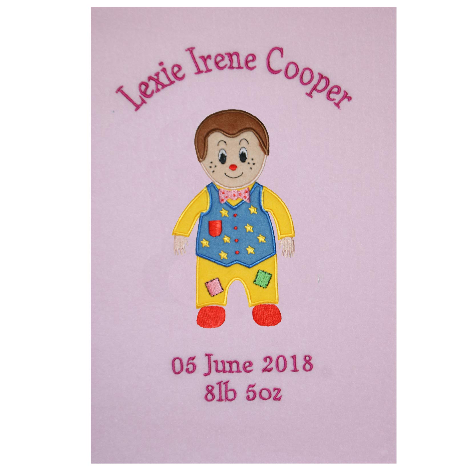 Oh Sew Simple 02 Pink Mr Tumble Personalised Super Soft Fleece Baby Blanket (02 Pink)