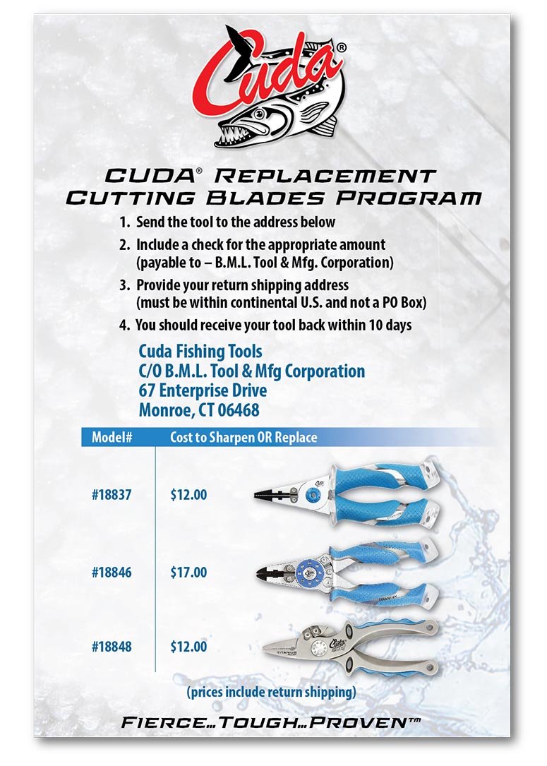 CUDA 7.5" Mono/Braid Fishing Pliers & Wire Cutters | Durable Wire, Braid, Mono & Fluorocarbon Cutter | Saltwater & Freshwater Use | Heavy Duty Nylon Sheath & Lanyard Included