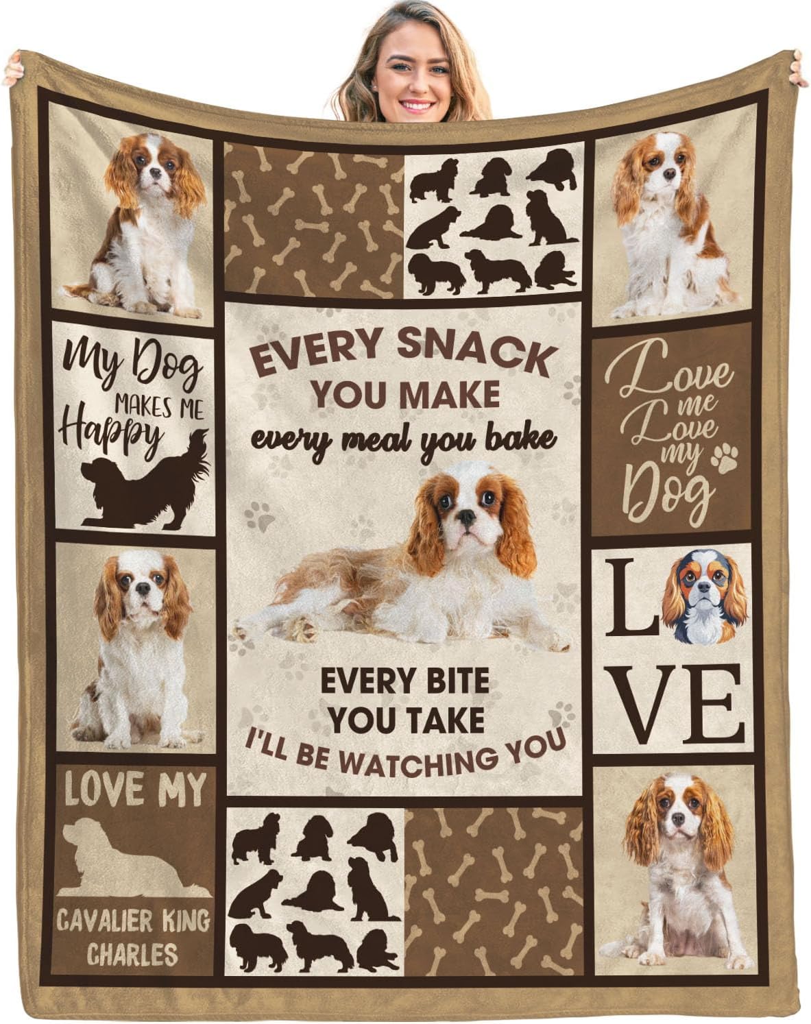 King Charles Cavalier Blanket for Dog Lover,King Charles Cavalier Lovers Gifts Throw Blanket
