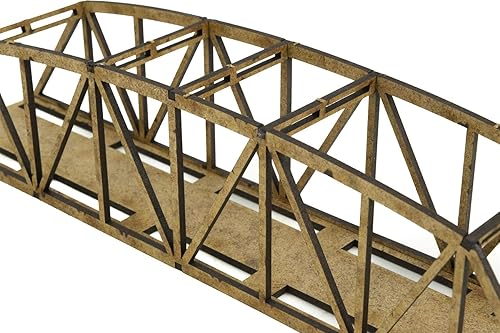 Miniatura 5 de War World Scenics - Puente Camelback MDF de calibre N de una sola vía (7.874 in) (elige color) - Escala de modelado ferroviario Modelo ferroviario