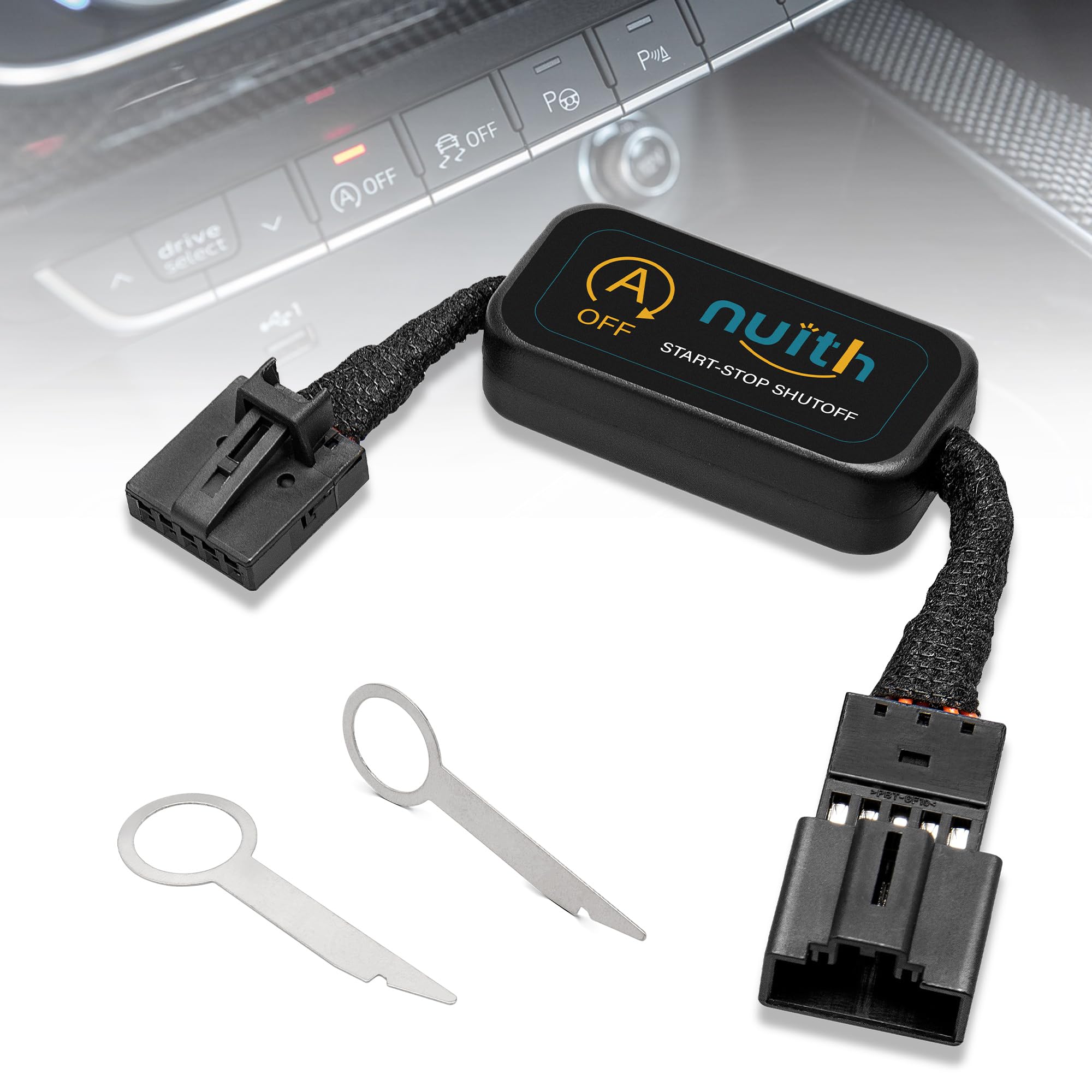 NuIth Auto Start Stop Deactivating Wire Harness for 2017-2024 Audi A4/S4/A5/Q5/SQ5, Auto Stop Start Engine System A-Off Eliminator Device Cable Kit