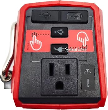 Milwaukee 2846-20 M18 18V 175W TOP-Off Li-Ion Compact Inverter Power Supply