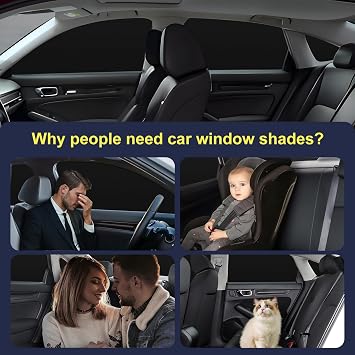 ZATOOTO Car Window Shades Custom Fit for Honda Civic 2017-2024, Privacy