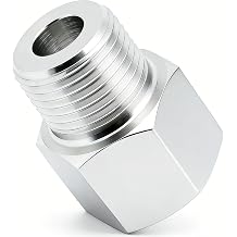 304 Stainless Steel 1/2" NPT Female x M20*1.5 Male Thread Adapter Metric Convert NPT Pipe Fiiting, 1pc