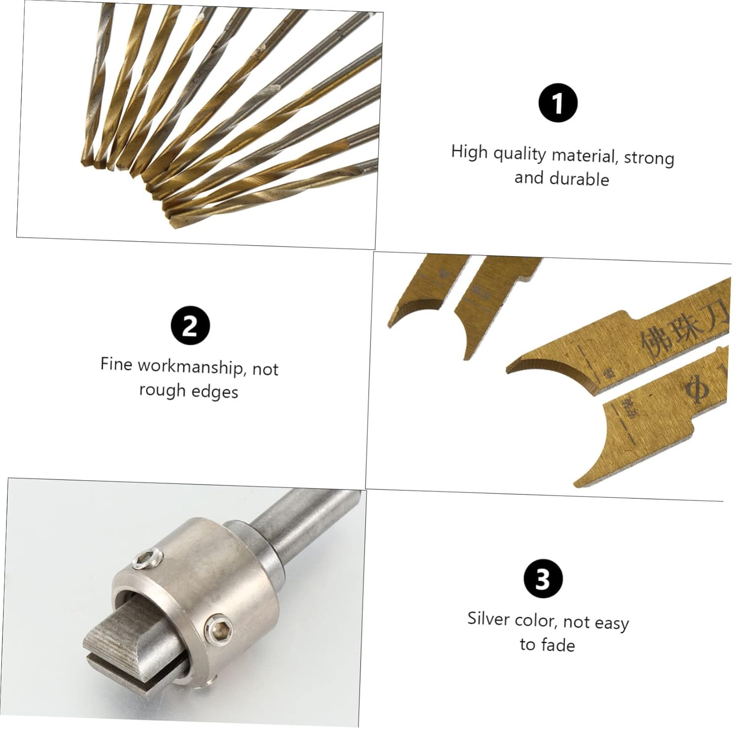 24pcs Buddha Beads Drill Bit Kit Wooden Maker Tools for Jewelry High Hardness for Woodworking and Craft Projects