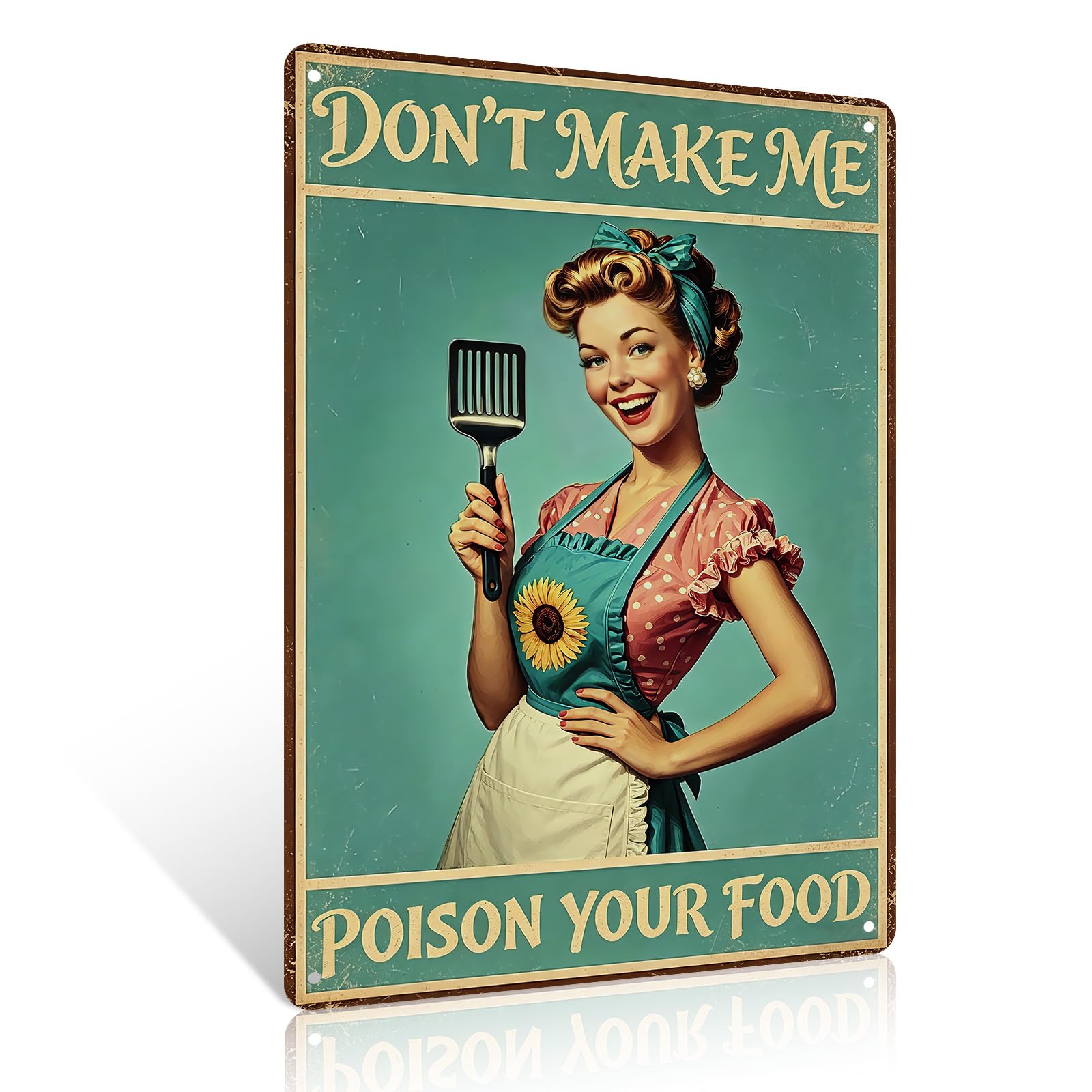 Ulord Funny Retro Kitchen Funny Metal Signs 8X12 Inches Humorous Kitchen Wall Art
