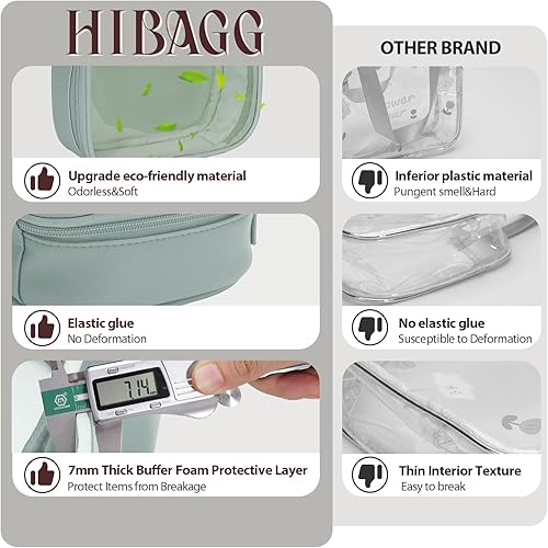 Miniatura 4 de Hibagg Neceser de viaje, Verde grisáceo, Transparente
