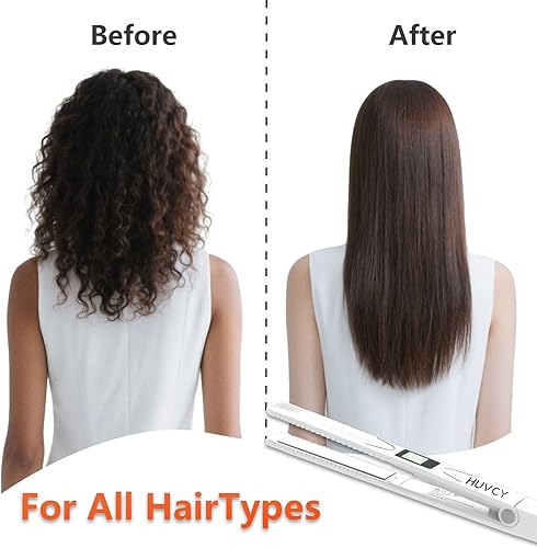 Miniatura 4 de Alisador de pelo de 1 pulgada, alisador de cabello de doble voltaje de calentamiento rápido, plancha plana de titanio, reduce el encrespamiento,