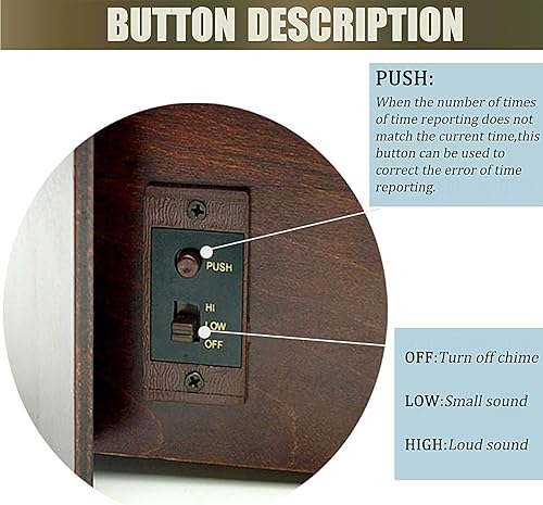 Miniatura 5 de Reloj de pared, relojes de cuco, relojes de cuco para pared, reloj de pared de cuco de madera maciza, reloj de pájaro para decoración del hogar,