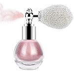 KYDA Highlighter Powder Spray, High Gloss Glitter Spray, Shimmer Sparkling Powder Makeup, for Face and Body Glitter Cosmetic-Soft Pink