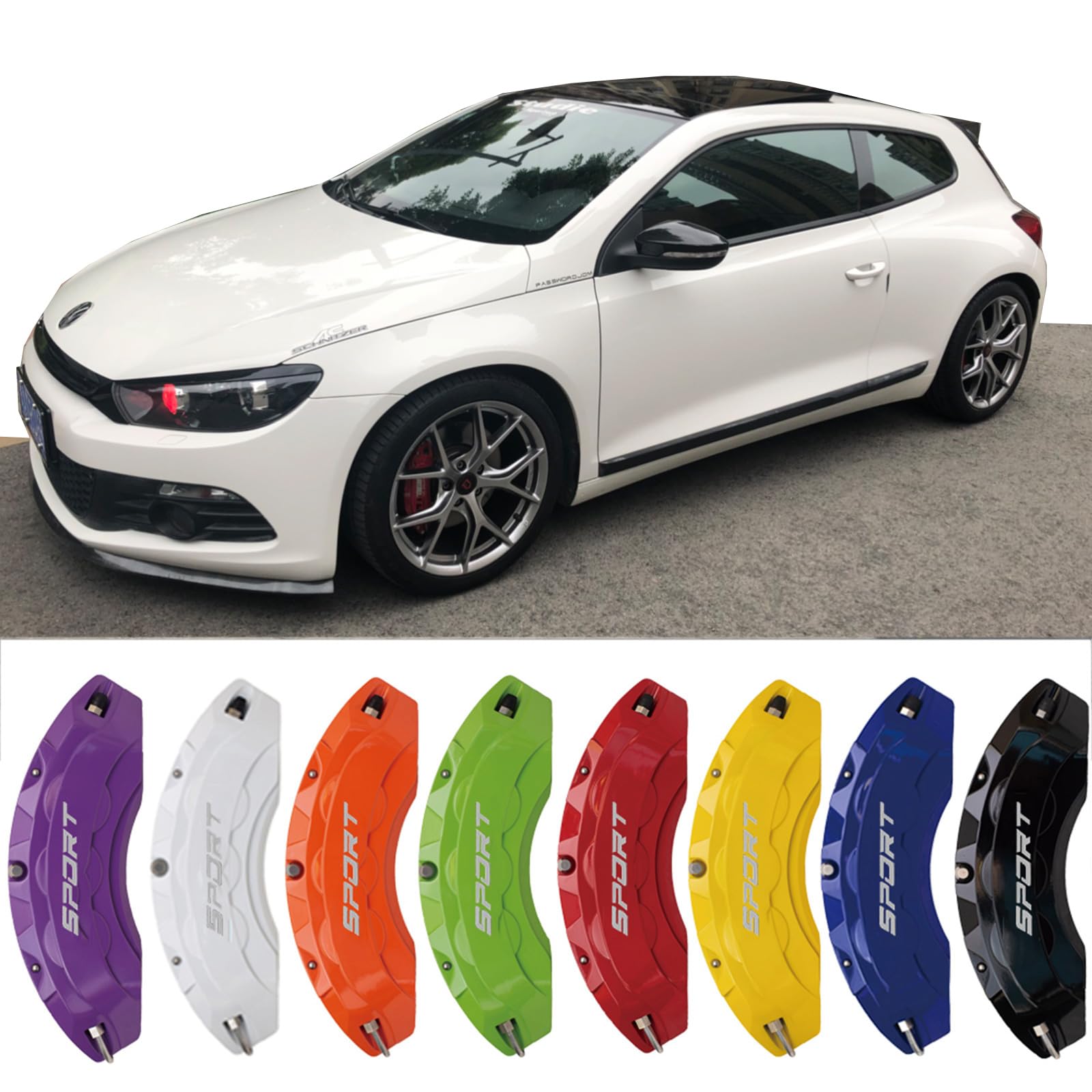 4pc Customized Aluminum Car Brake Caliper Covers Front Rear For AUDI Accessories