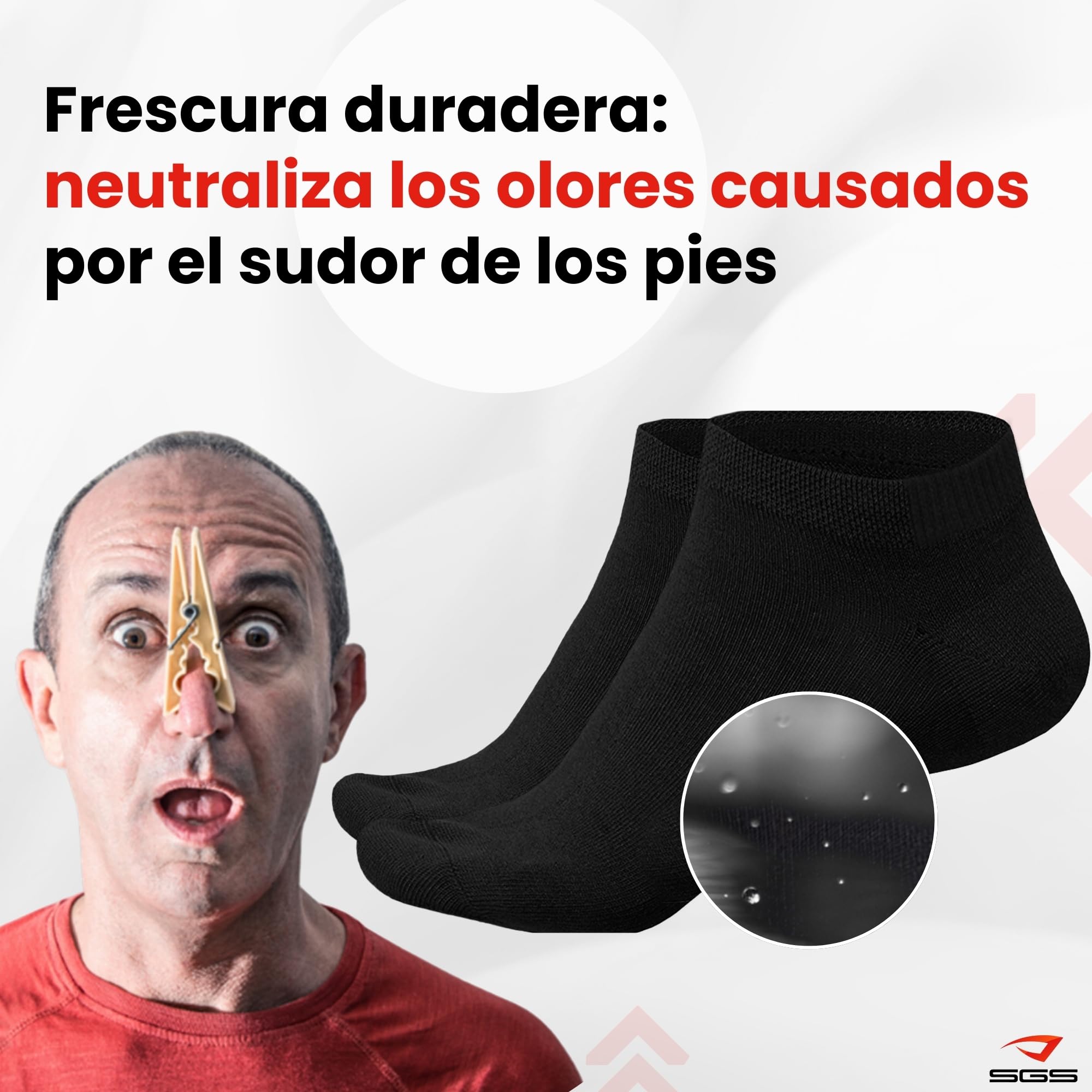 SGS Calcetines Tobilleros Hombre De Bambú, Paquete De 5 o 10 Unidades, Calcetines Hombre y Mujer Cómodos y Transpirables