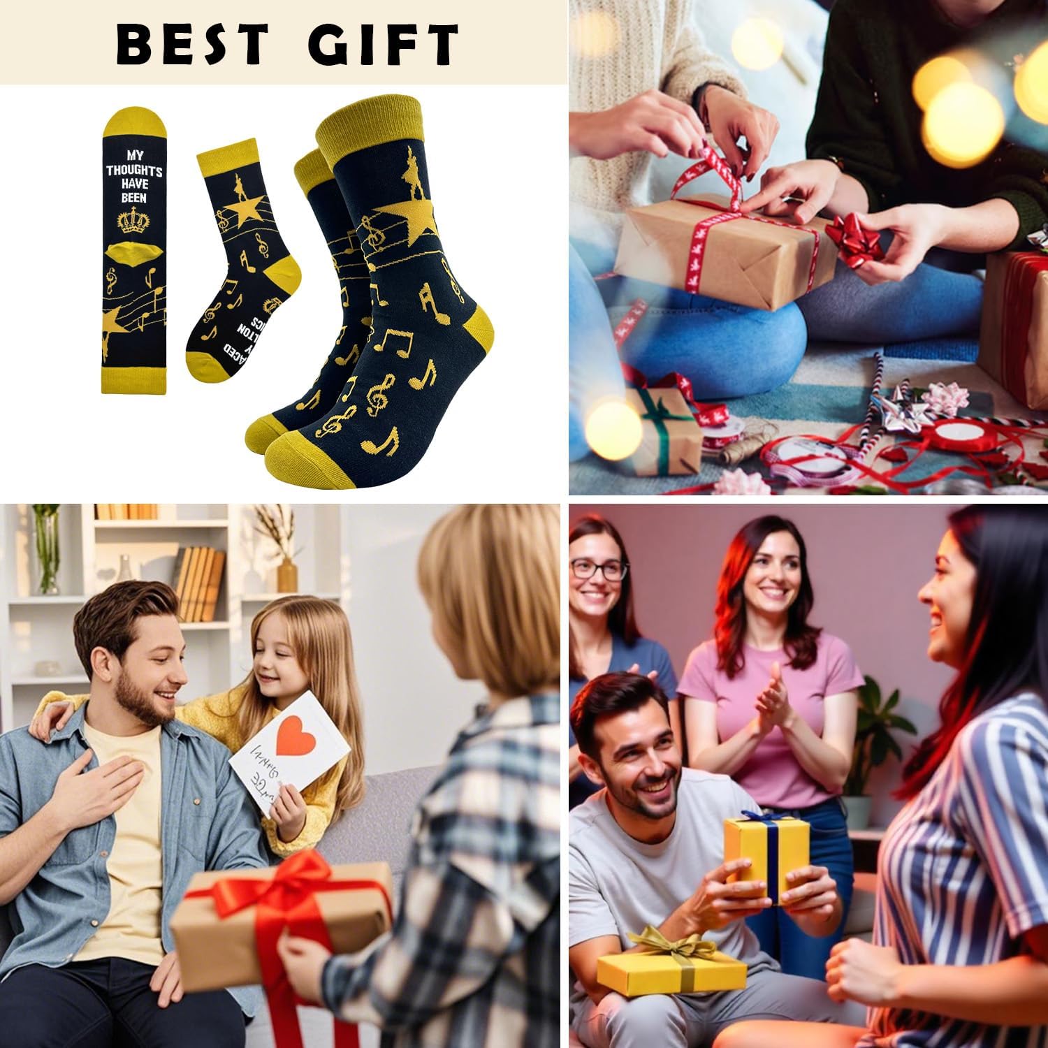 My Thought Have Been Replaced By Hamilton Lyrics Novelty Funny Breathable Printed Cotton Socks, Unisex Cozy Knitted Crew Socks, Gifts for Music Lovers Hamilton Musical Inspired Lyrics - Image 5