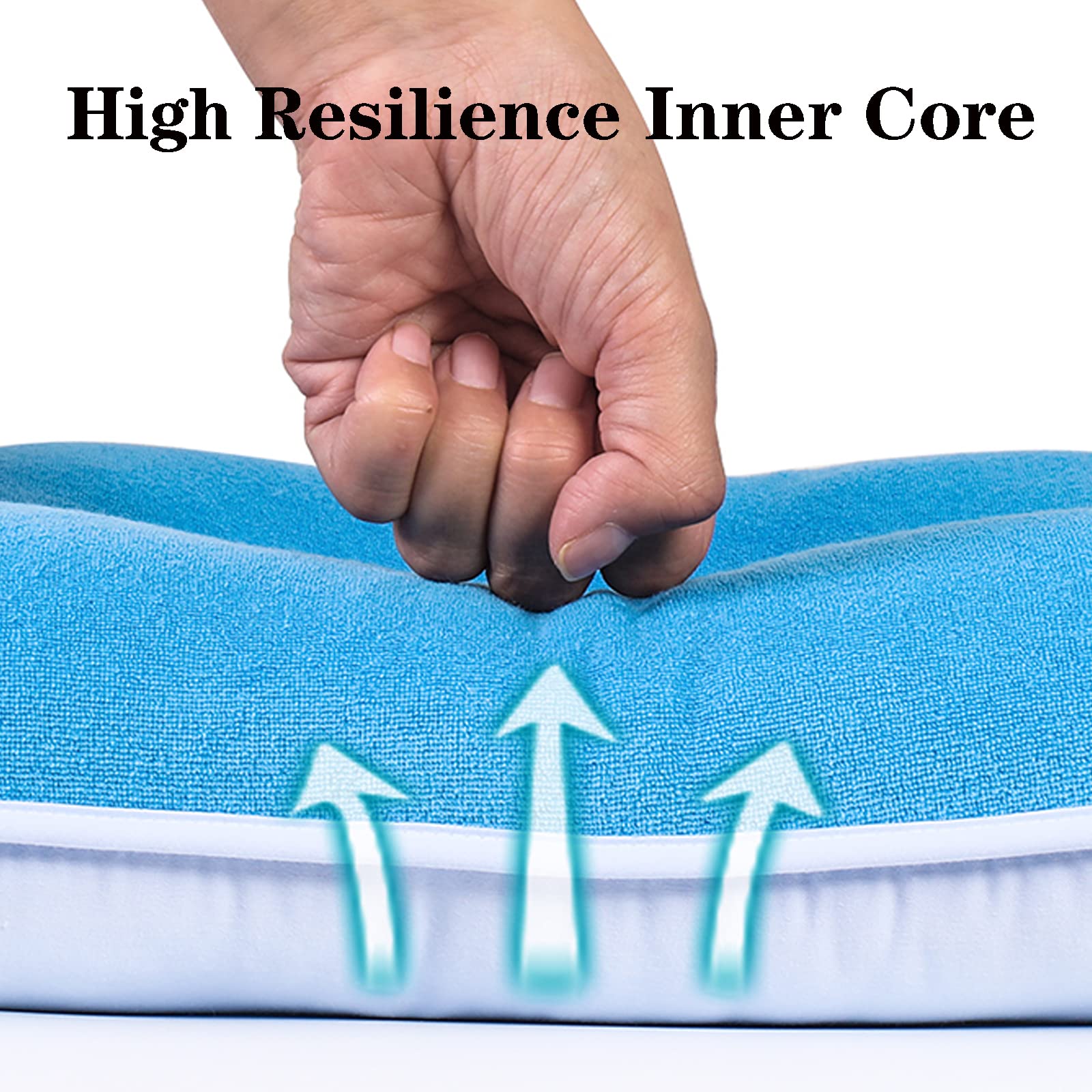 Cojín antiescaras para Silla de Ruedas para aliviar la presión del Paciente postrado en Cama, Almohadilla de Dona para aliviar la presión de Las hemorroides, llagas en la Cama, Gris (Azul) (Gris