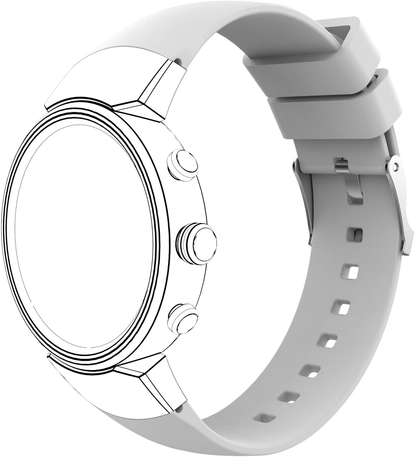 AWINNER Sport Bands for ZenWatch 3,Replacement Band Perforated Breathable Accessories Fitness Wristband Fashion Strap for ASUS WI503Q-SL-BG ZenWatch 3 Women Men