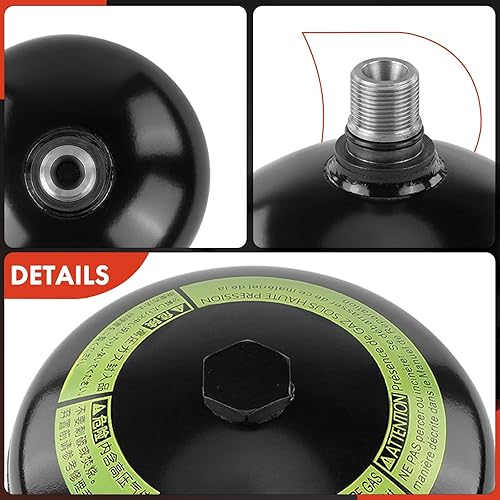 Miniatura 7 de A-Premium 4 unidades de acumuladores de suspensión delantera y trasera compatibles con Toyota Land Cruiser 2008-2021 y Lexus LX570 2008-2021, lado