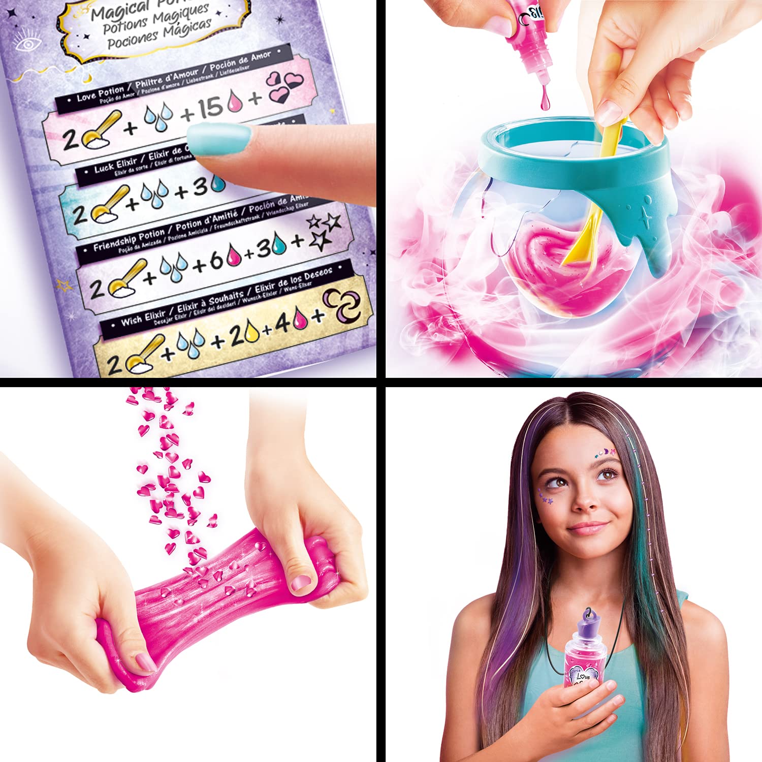 Canal Toys - So Slime - La Fabrique à Potions Magiques - Créer tes Potions avec Effets Fumées - Idée Cadeau Enfant 6 Ans + - Loisirs Créatif - Jouet Enfant Kit Slime - Activité Manuelle - SSC 196