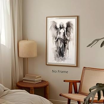 平成、19-年度、天使のピアノ、ボスター、 Amazon.co.jp: AISSPINGET 天使ポスター 白黒天使の翼 ウォール