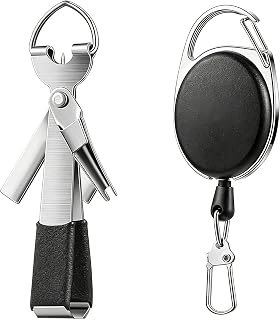 Cortador de Línea de Pescar, Herramienta Rápida de Nudo Pesca, Fishing Quick Knot Tying Tool, con Retractor, para Pesca al Aire Libre