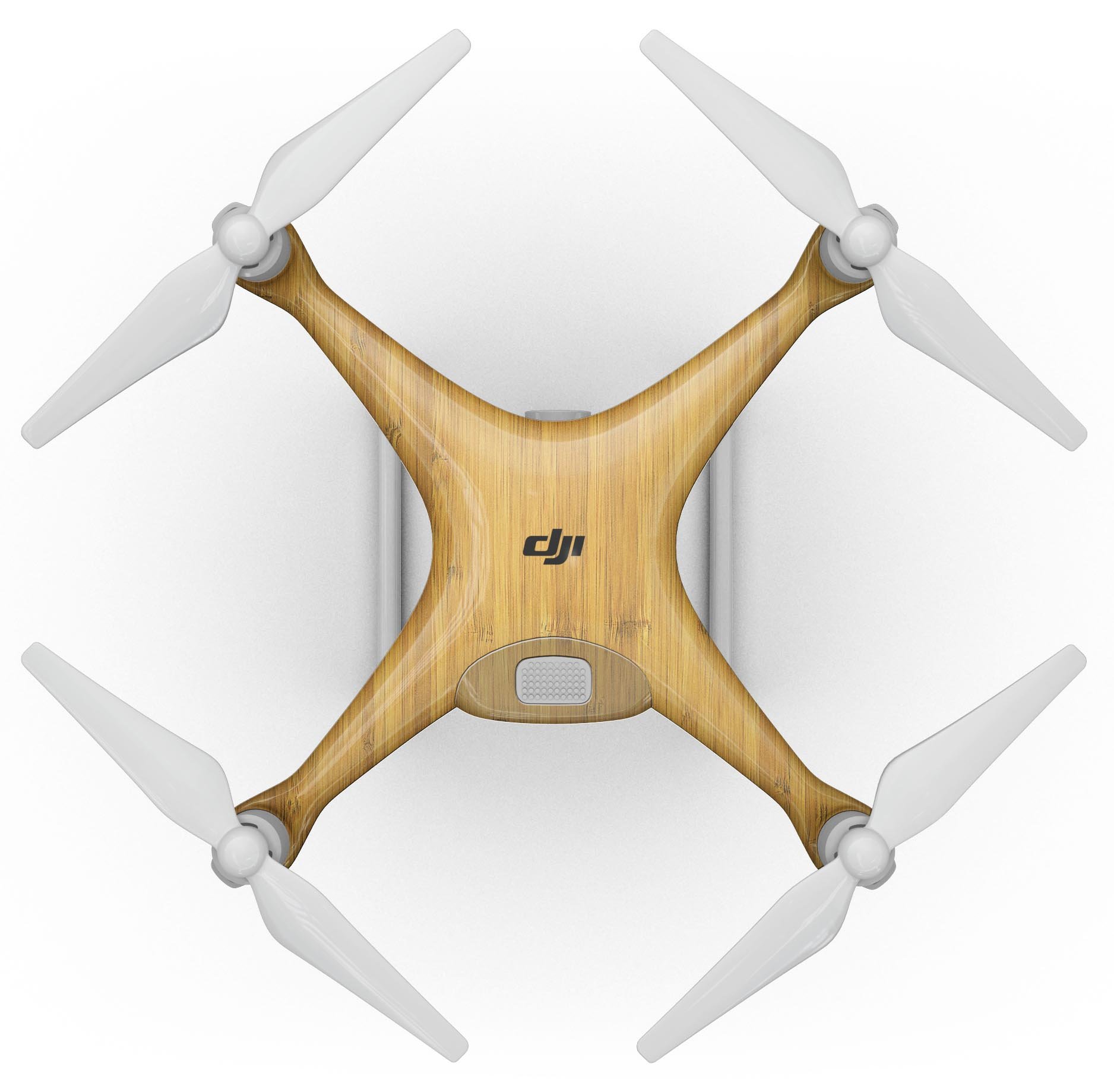 Design Skinz Design Skinz Real Light Bamboo Wood Full-Body Wrap Decal Skin-Kit Compatible with The Drone DJI Phantom 4 Pro