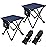 Opliy Camping Stool 2 Pack,13.5 Inch Portable Folding Stool for Outdoor Gardening and Beach Hiking Fishing,Foot Stool with Carry Bag (Blue)