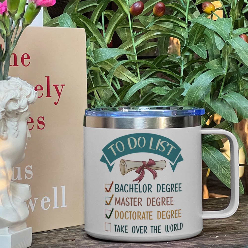 PhD Mug, Doctor Graduation Gifts, Doctorate Graduation Tumbler Gifts, Future Doctor Gift for Women Men, Master Degree Tumbler 14OZ