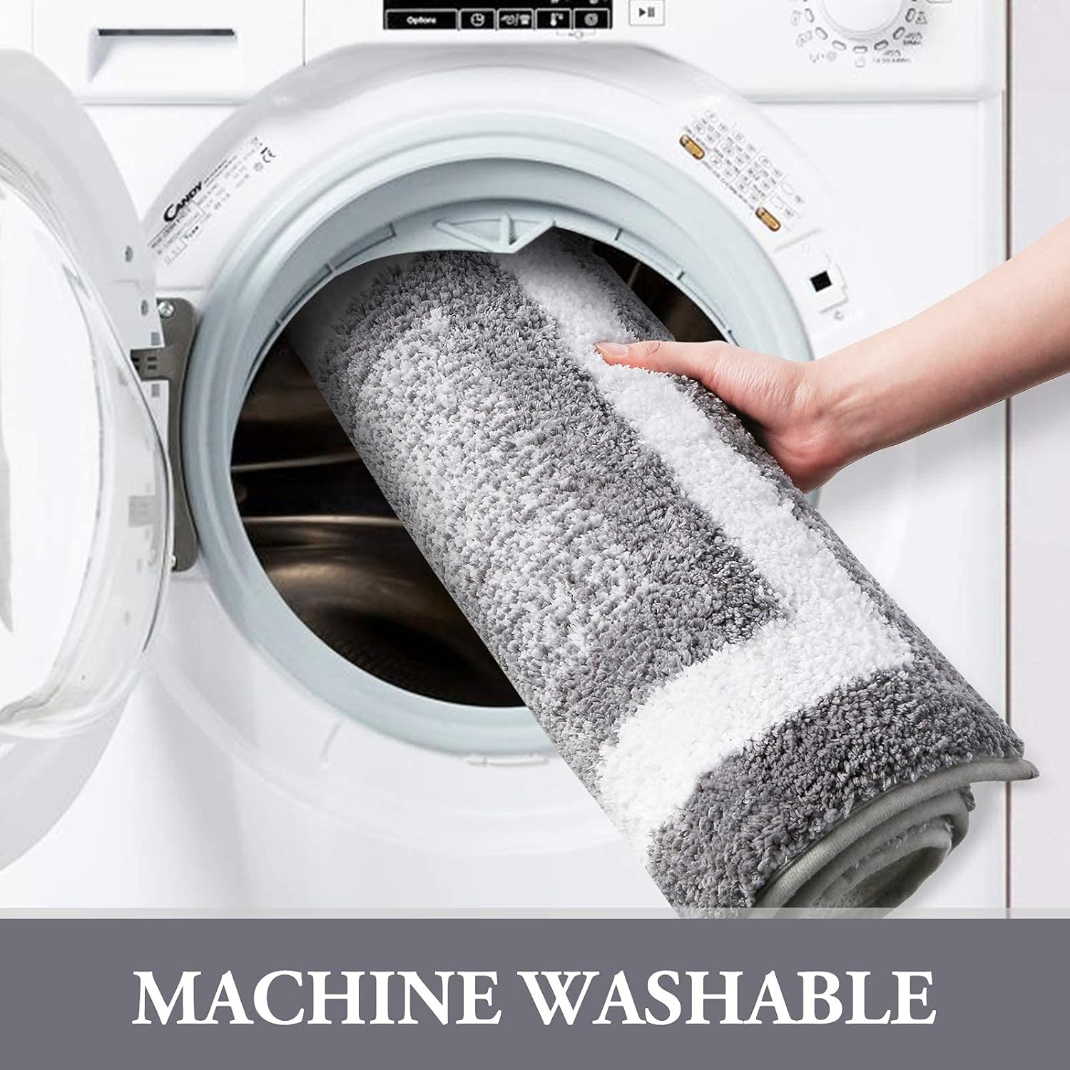 KMAT Bathroom Rugs and Mats Sets,2 PCS Ultra Soft Microfiber Non-Slip Bath mat,Machine Washable and Quick Dry Shower Rugs Floor Carpet Mat for Bathroom,Tub and Shower(18"x26"+20"x32",Grey) : Home & Kitchen