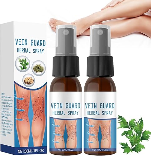 Timilk VeinGuard - Aerosol herbario protector de venas, venas varicosas profesionales para piernas, hidratante natural para todo tipo de piel, 1.0