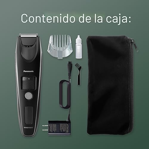 Miniatura 9 de Panasonic Recortadora de barba para hombres inalámbrica de precisión y potencia, cortapelos con accesorio de peine y 19 configuraciones ajustables