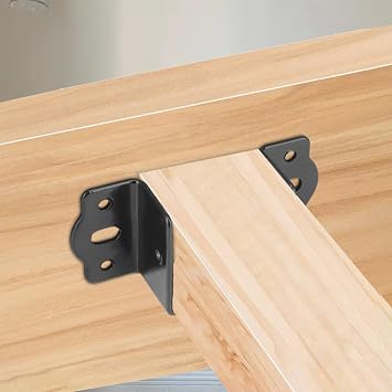 Bed Frame Hardware Bracket, Bed Frame Bracket for Headboard, Vista Print Bed Bracket Headboard Bracket, 4X U Shaped Bed Frame Hardware, Bed Rail Bracket, Mounting Bracket for Bed Frame