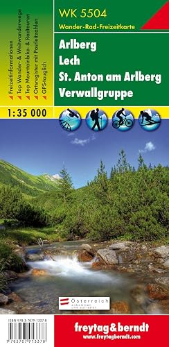 WK 5504 Arlberg - Lech - St. Anton am Arlberg - Verwallgruppe, Wanderkarte 1:35.000 (freytag &amp; berndt Wander-Rad-Freizeitkarten)