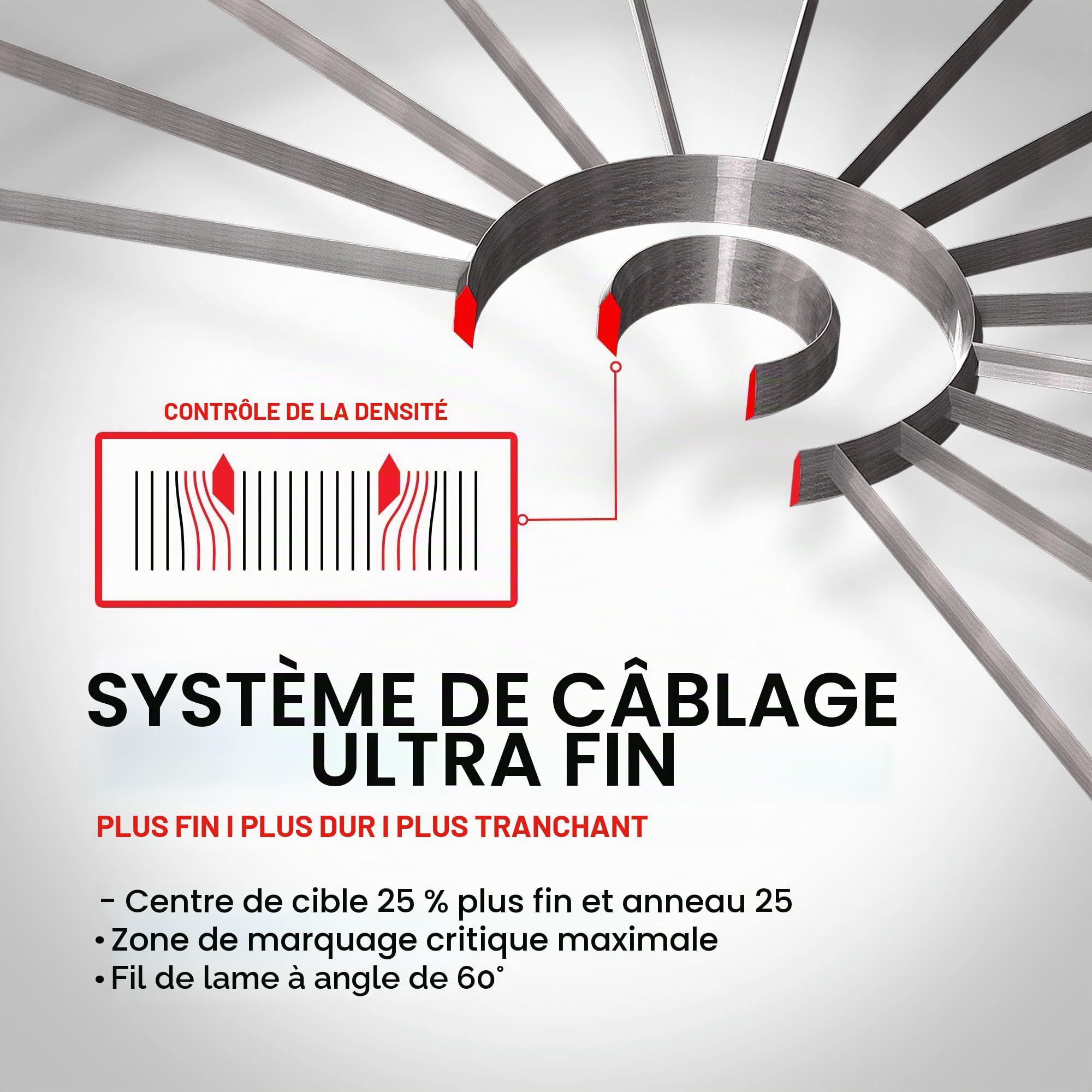 WINMAU Blade Serie – Cible de fléchettes steeldart Professionnelle série Blade – Cible steeldart Professionnelle homologuée Tournoi PDC – Blade X | 360 | Blade 6