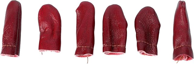 HEALLILY 6PCS Needle Felting Finger Protector Index Finger Leather Thimble Finger Guards for Hand Craft