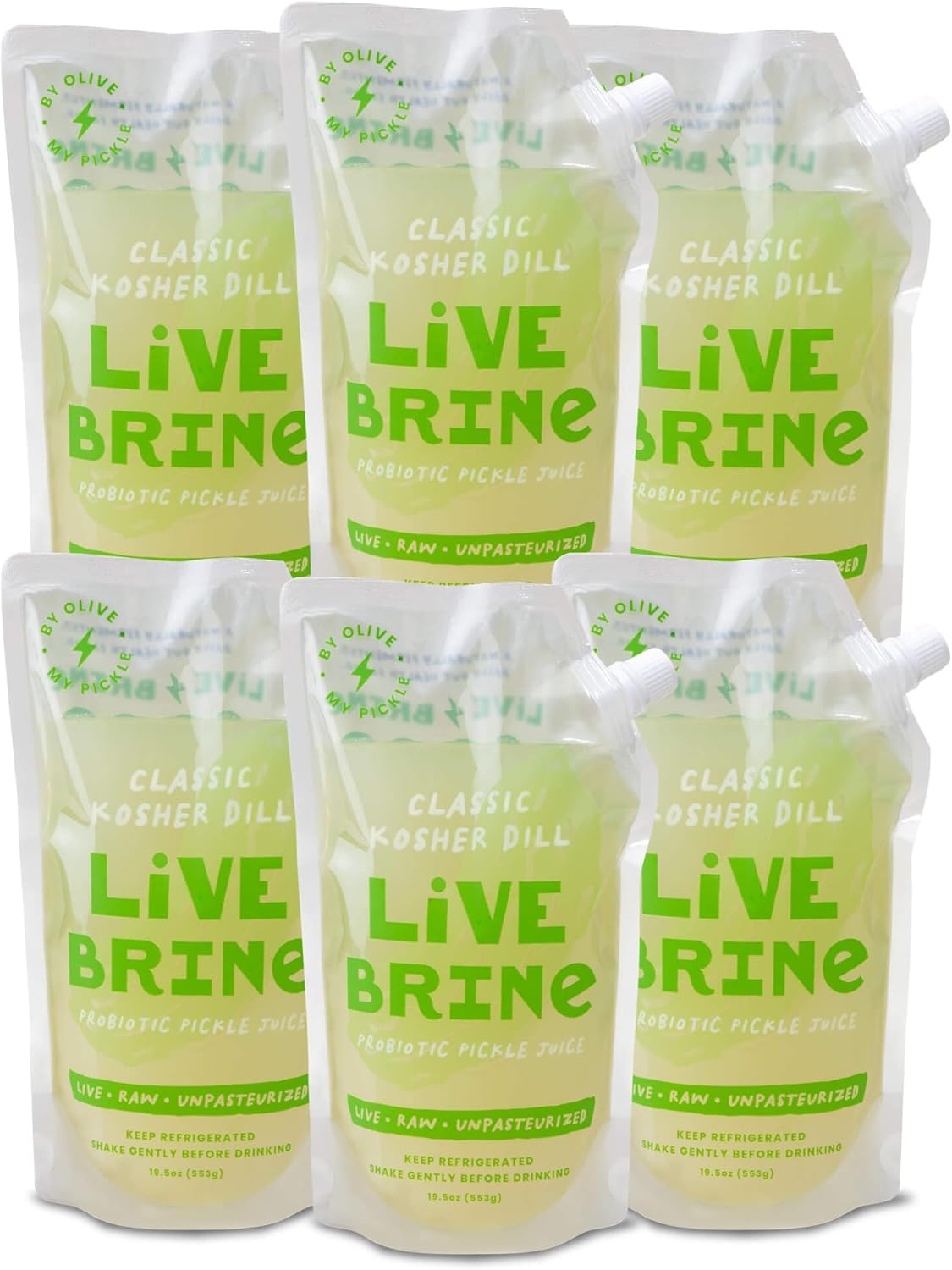 Olive My Pickle Probiotic Pickle Juice 6Pack Bundle of