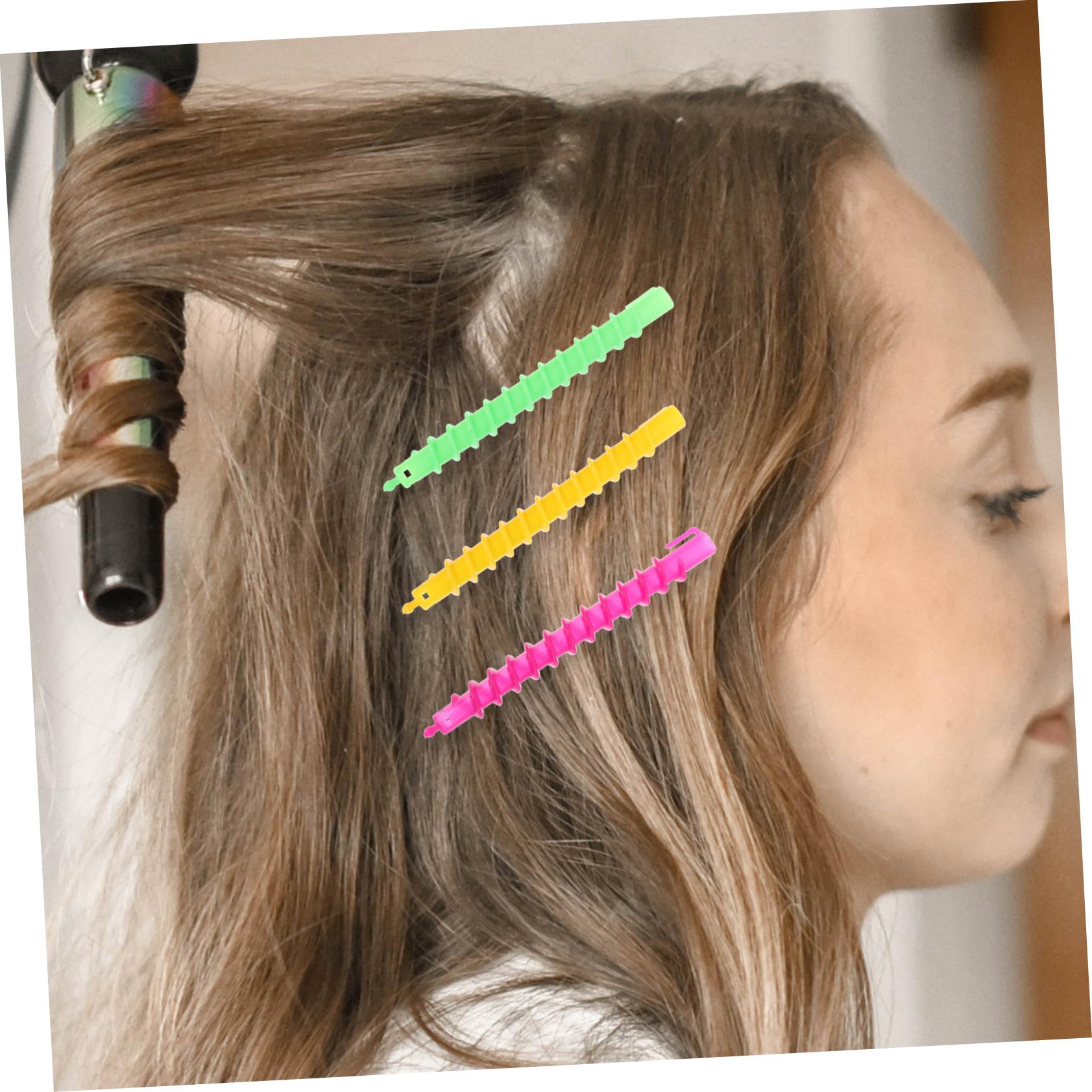 LIFKOME Varillas para Permanente de Pelo Espiral 100 Pcs Grandes, Rizadores de Cabello Abs para Mujeres Cabello Largo, Herramienta para Rizar en Salones y Uso Doméstico Color Aleatorio