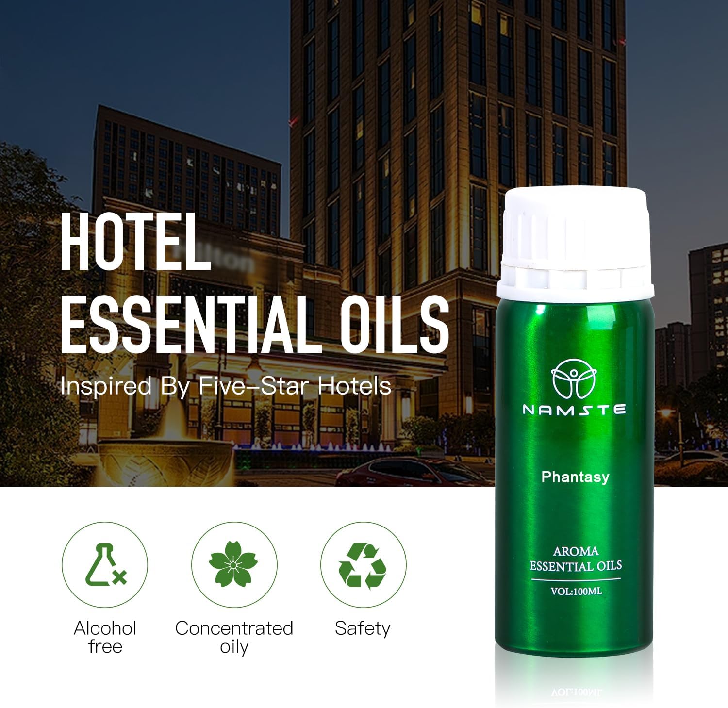 Diffuser Essential Oil - Phantasy - Luxury Bergamot & White Tea Blend, 3.38 Fl Oz Long-Lasting Sandalwood Scent with Floral Woody Notes, Hotel Inspired Fragrance Oil for Home Serenity - Image 7