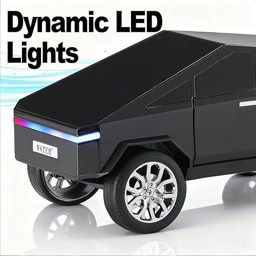 Miniatura 8 de Altavoz de réplica Bluetooth modelo de camión futurista con pantalla LED, regalo considerado para fanáticos del diseño de automóviles y usuarios de