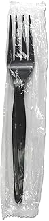 Boardwalk BWKFORKHWPSBIW Wrapped Heavyweight Polystyrene Forks - Black (1000/Carton)