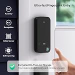 ThorBolt X1 Verrouillage des clés d'Apple Home, iOS ONLY Entrée sans clé intelligente HomeKit Verrouillage de porte avec empreinte de doigt, clavier Deadbolt Lock fonctionne avec HomeKit Excédent de filetage (ragueur de bord requis), IP65 résistant aux intempéries, noir