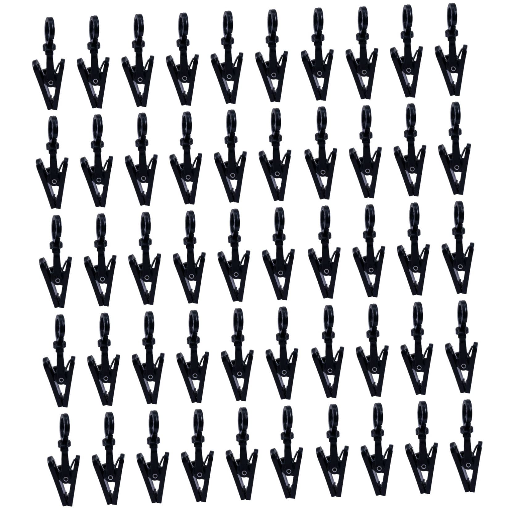 KOMBIUDA 100 Pièces petit clip en plastique pinces suspendues crochets d'embrasses de rideaux crochet porte manteau Crochets de rangement tentures cintres pinces à rideaux pinces à linge