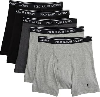 Polo Ralph Lauren Mens Classic Fit Cotton Boxer Briefs 5 Pack