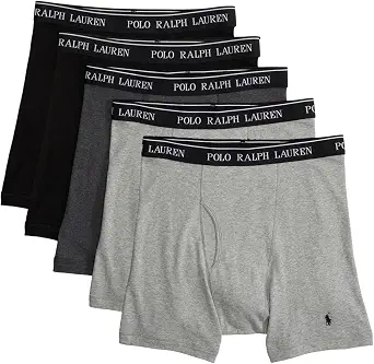 Polo Ralph Lauren Men's Classic Fit Cotton Boxer Briefs, 5-Pack