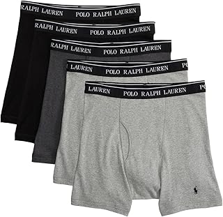 POLO RALPH LAUREN Men's Classic Fit Cotton Boxer Briefs 5 Pack