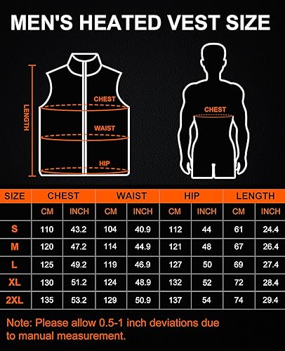 Miniatura 6 de Ompusos Heated Vest for Men Women, Heated Vest with Battery Pack Included Rechargeable, Electric Heated Jacket for Hunting