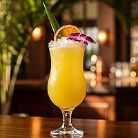 Vista 7 de Juego de 6 vasos grandes de huracán de 12.8 onzas líquidas, copas de cóctel altas, mojito, margarita, sangría, vasos de piña colada, cristalería